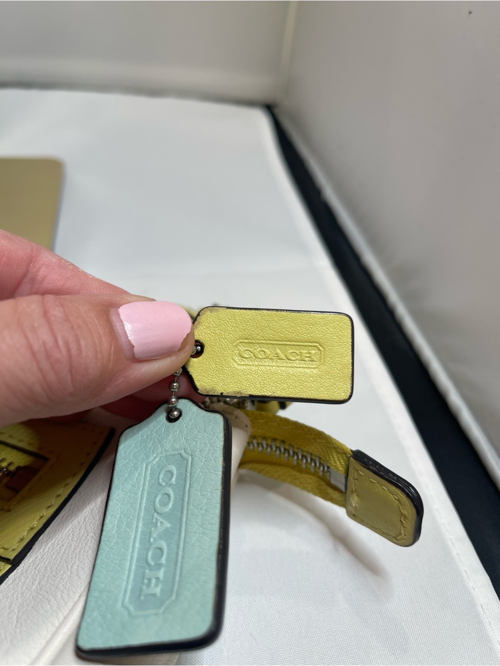 Coach Yellow and Cream Legacy Leather Clutch - Picture 6 of 11